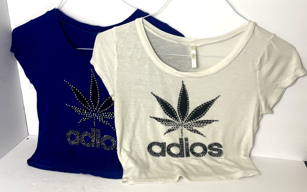Lot Of Two Women’s Crop adios Logo
